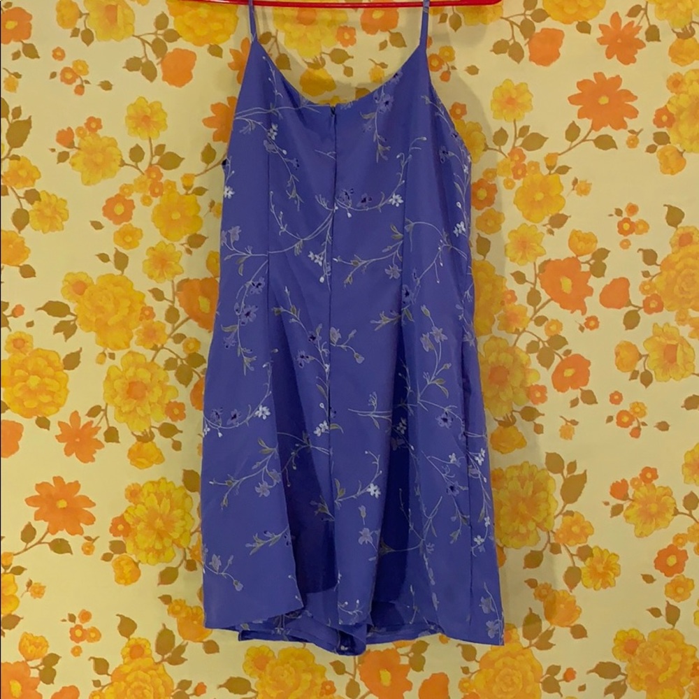 Cute True Vintage Purple Floral Polyester Romper - Picture 3 of 6